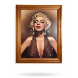 Marilyn Monroe Framed Portrait Print Vintage Hollywood Glamour Wall Art 20x24